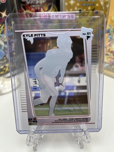 Kyle Pitts 2021-22 Panini Clearly Donruss Red #61 Auto Rookie /49 Falcons - Picture 2 of 2