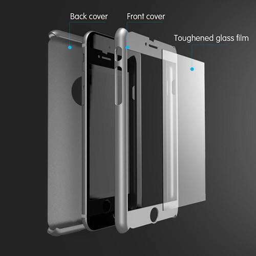 360° FULL BODY TEMPERED GLASS CASE CASE CASE CASE CASE CASE CASE for IPHONE 7 plus 5S SE 6 6s - Picture 27 of 34