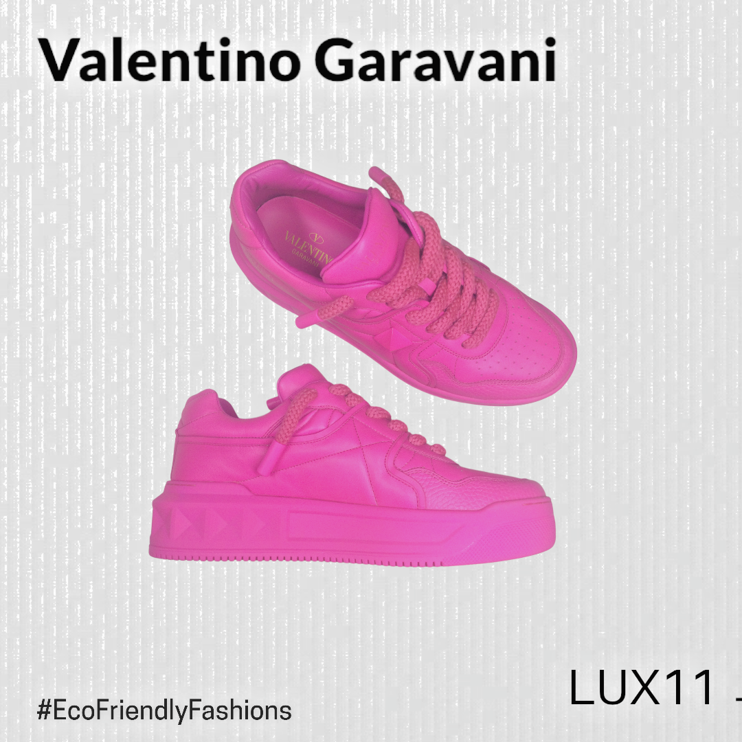 【VALENTINO】ローシューズ ピンク Valentino Garavani Pink PP – One Stud XL Sneakers| Valentino