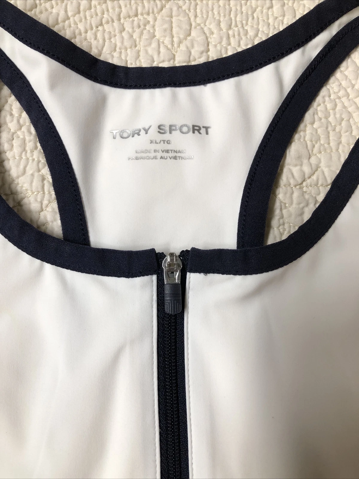 Abito Tory Burch Sport Quarter Zip Racerback A Line tempo libero tennis XL NUOVO CON ETICHETTE