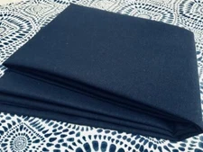 NAVY BLUE Plain Waterproof Ottoman Fabric Cotton Canvas Material 140cm Wide