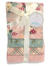RECEIVING X4 - PETITE GIRLS 223 - FLOWERS OLD - BLANKETS COTTON 4 PACK BABY