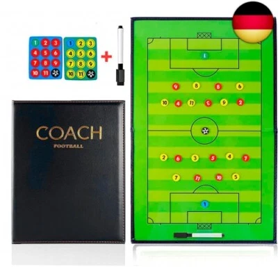 CREADY Taktiktafel Fußball, Taktikboard Fussball, Trainermappe Fußball Taktikmappe F