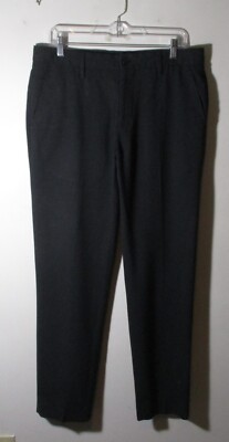 HOWE No 65 Black Gray Flat Casual Dress Pants Men's Size 33X32