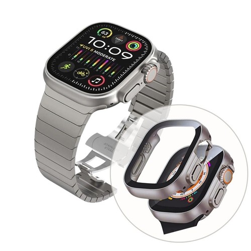Stainless Steel Bracelet For Apple Watch Ultra 49mm Se 10 9 8 7 Case Eb 44