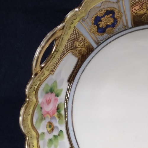 Noritake Reticulated Centerpiece Bowl Porcelain Scalloped With Gold 1920s 9" - Picture 6 of 8