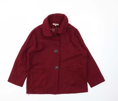 Glamouröse rote Damenjacke Mantel Größe 10