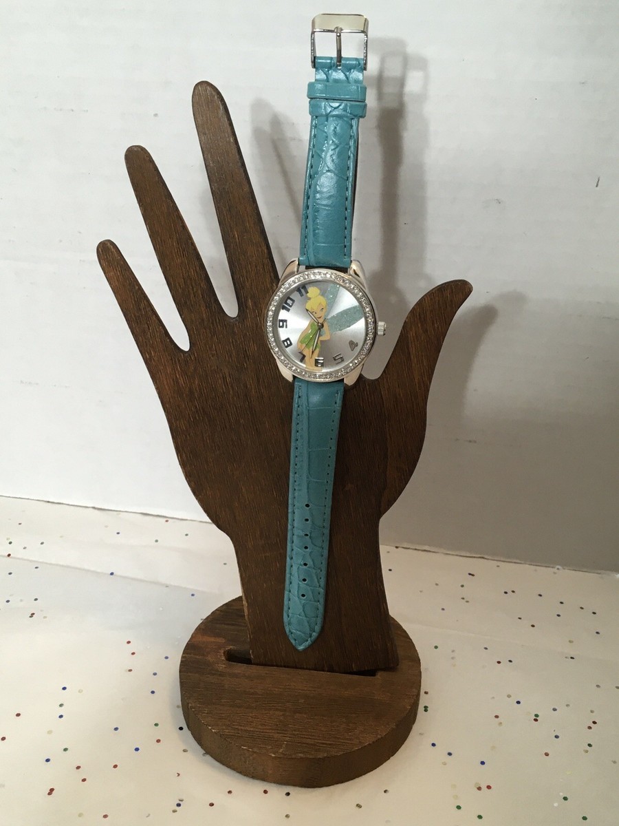 Disney Tinkerbell Watch Blue Band Crystal Accents On Case  display picture 1
