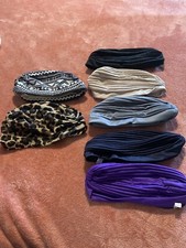 Lot of 7 Turbans Head Wraps Chemo Cancer Head Pieces New