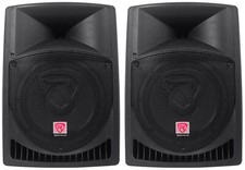 Pair Rockville Power Gig RPG12 12" Powered Active 1600 Watt 2-Way DJ PA Speakers