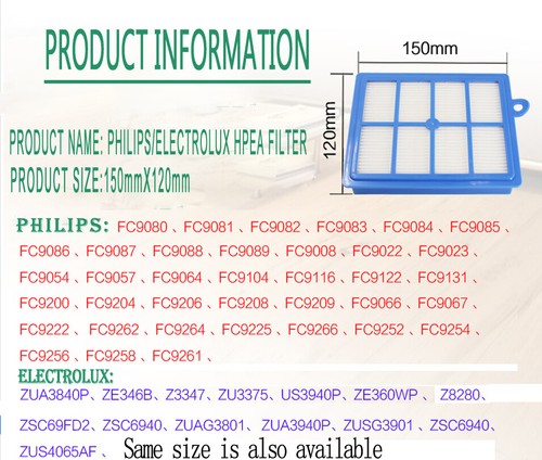 2Pcs Hepa H12 H13 Filters for Electrolux Harmony Oxygen3 Canister Vacuum AUSTOCK - Picture 2 of 9