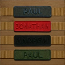 Custom Military Name Tag Patch Personalized Embroidered Iron-On Biker Applique