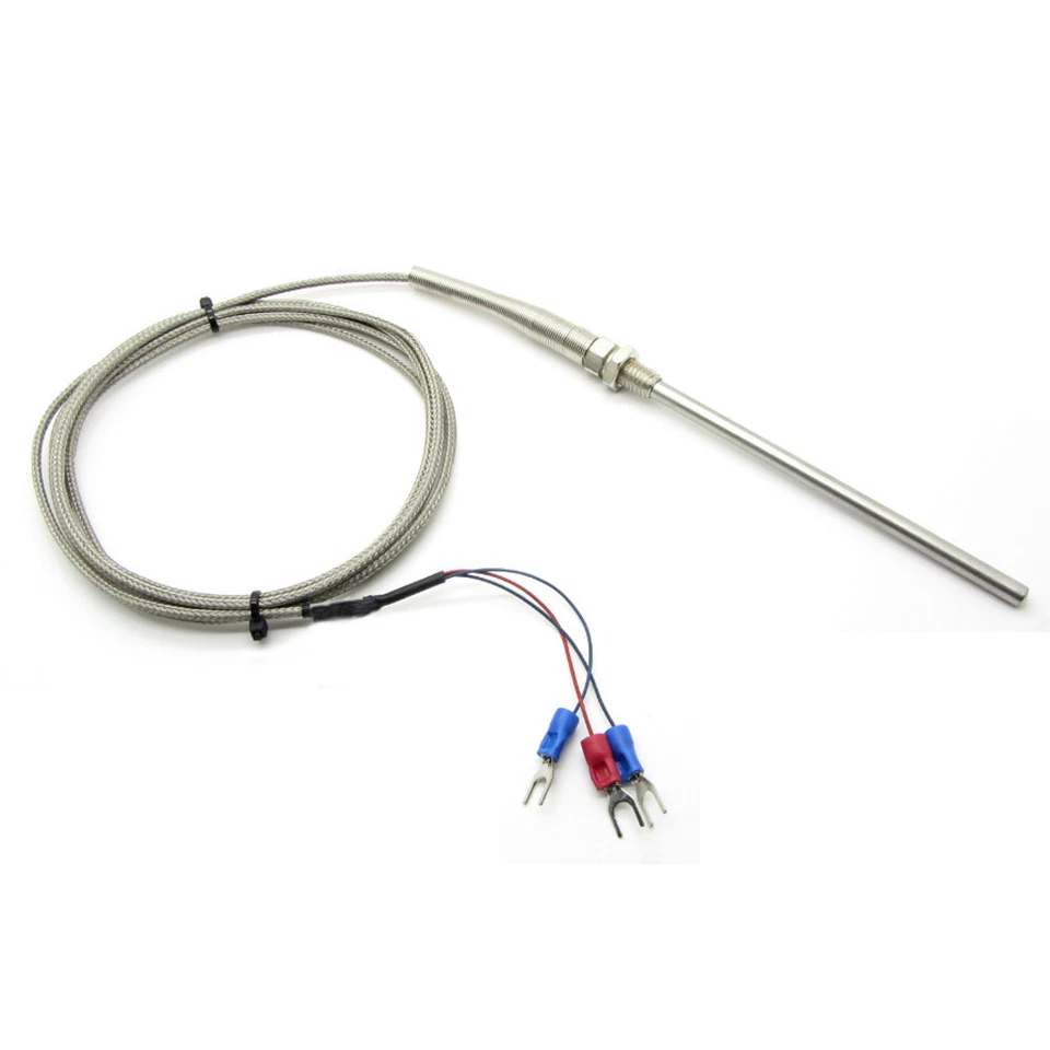 RTD Pt100 Temperature Sensor Probe Thermal Resistor 3 Wires 2m Cable -50~450℃ - Image 2 of 4