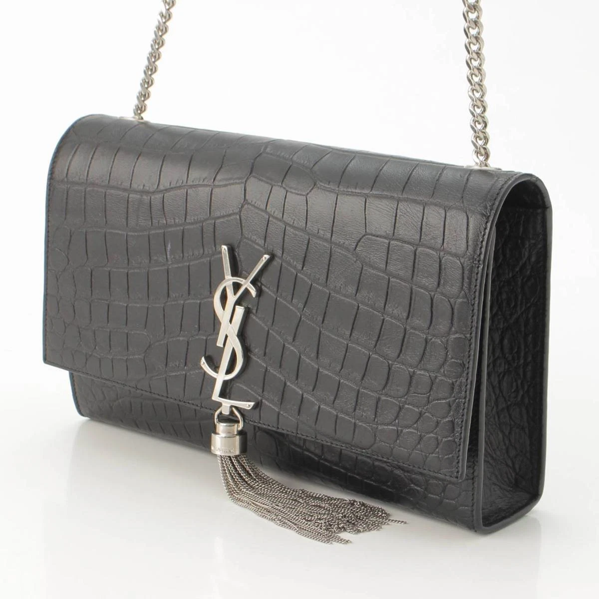 SAINT LAURENT 354119 Leather Classic Kate Chain Shoulder Bag Black