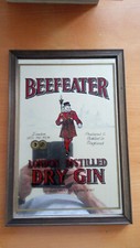 BEEFEATHER  Spiegel alte Werbung Deko Bar Spirituosen 33 x23  cm