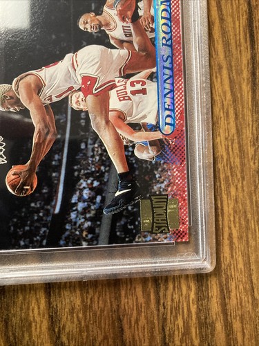 DENNIS RODMAN 1996 STADIUM CLUB MEMBER'S ONLY card PSA MINT 9 chicago bulls #130 - Picture 5 of 12