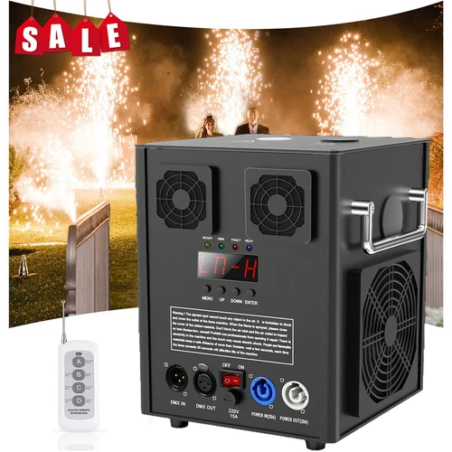 500W Cold Spark Machine DMX Stage Special Effect Wedding DJ Event Xmas w/Remote - Picture 2 of 15