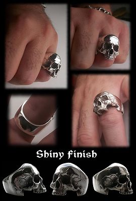 Skull Ring, Sterling Silver Skull Ring, Keith Richards Skull
