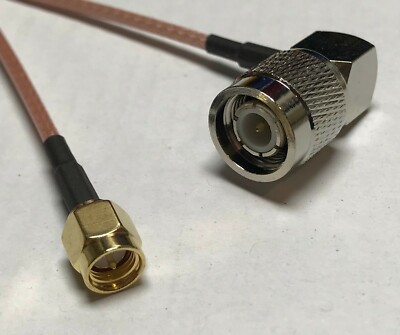 TNC Male Angle to SMA Male RFC100 Coaxial Cable USA Pick Your Length
