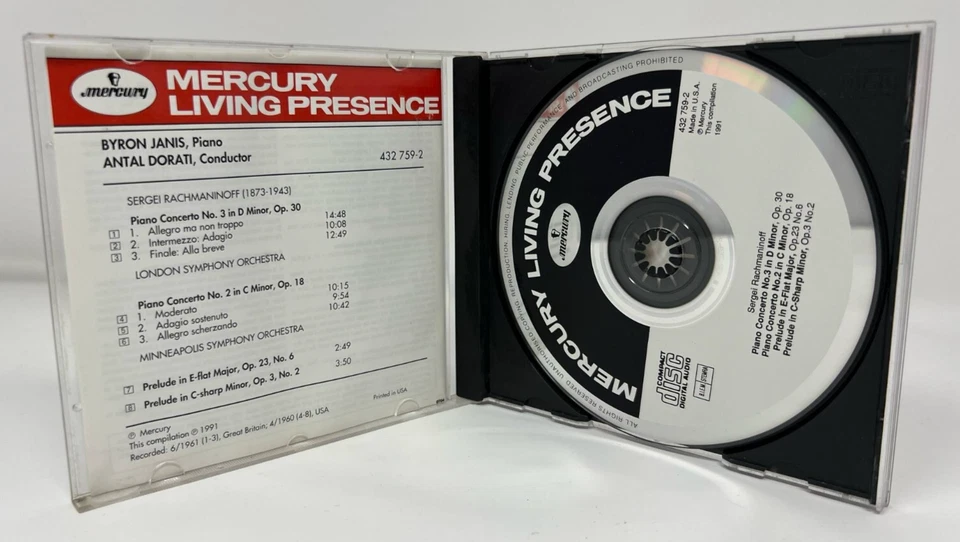 Mercury Living Presence SACD Hybrid RACHMANINOV Piano Concertos 2+3 BYRON JANIS - Image 3 of 3