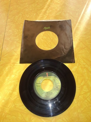 45 RPM, Paul McCartney & Wings, Live and Let Die, Apple 1863, VG+
