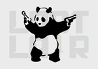 Banksy Gunner Panda inspired Design Graffiti Decor Wall Art Decal Vinyl Sticker