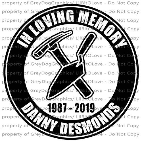 PERSONALIZED IN MEMORY VINYL DECAL BRICK MASON MASONRY TROWEL HAMMER STICKER - Picture 3 of 6