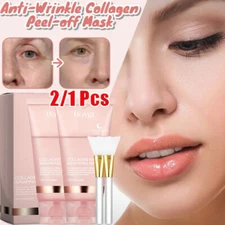 2/1PACK Collagen Overnight Wrapping Peel Off Facial Mask Renewal Night Skin Care
