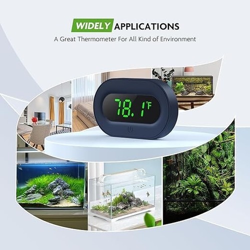 New Aquarium Thermometer Digital LED Display Fish Tank Stick On Highly Accurate - Picture 5 of 6