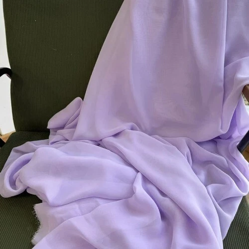 Pink Purple Chiffon Fabric Drape Dress Clothing,Decoration Handmade DIY Material - image 2 of 4