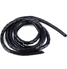 Lot Of 6 Spiral Cable Wrap, 6mm 1/4" Outside Dia PE Cable Wire Wrap Tube 50-ft 