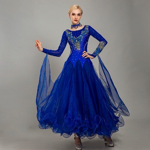 High-end Ballroom Dance Women National Standard Modern Clothes Big Swing Stage - Picture 24 of 33