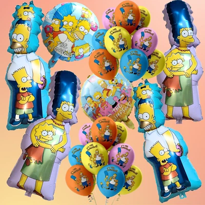LANASPARTY SIMPSONS foil latex balloon birthday party supplies favor centerpiece decoration