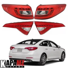 Set of LED Tail Lights For Hyundai Sonata 2015 2016 2017 Rear Lamps Left+Right