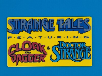 Strange Tales (Comic Logo) - 3D gedrucktes Logo für Schreibtisch oder Wandhalterung. 200mm breit