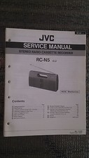 JVC rc-n5 service manual book stereo mini boombox ghetto blaster tape player