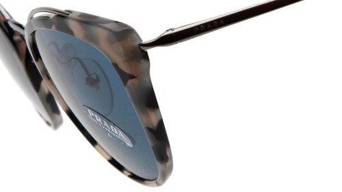 NUOVI OCCHIALI DA SOLE PRADA SPR 20U HU7-219 TARTARUGA GRIGIA/OBIETTIVO BLU 54-22-140 B47 mm - Foto 6 di 10