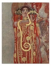 Gustav Klimt HYGIEIA (1907) Vintage Painting 17x22" Premium Art Print