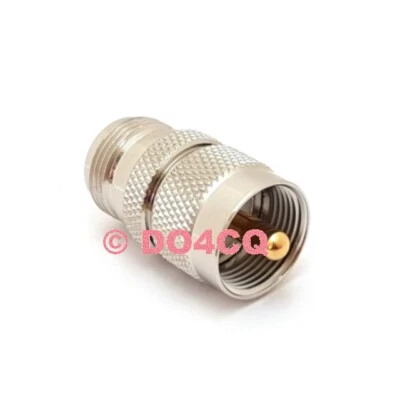 Adapter PL (UHF) Stecker auf N Buchse (Teflon, PTFE Isolation) ( K06C )
