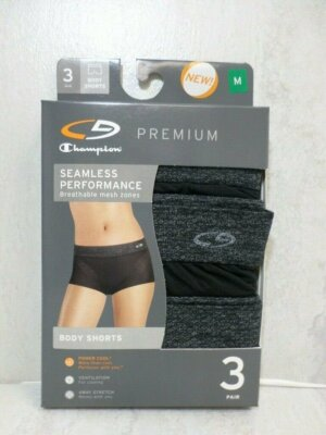 #ad C9 Champion Women#x27;s 3pk Premium Seamless Performance Body Shorts Black Medium $18.56