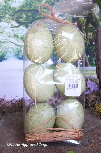 POTTERY BARN FAUX EGG VASE FILLER (6) -NWT- TELL SPRINGTIME THAT CHIC IS NO YOLK - Picture 6 of 8