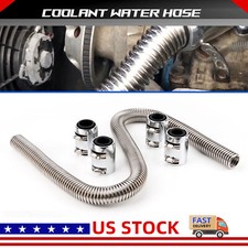 48 Flexible Radiator Hose Stainless Steel Universal Water Hoses Kit