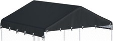 Outdoor Dog Kennel Cover 10'W x 10'L- Black Without Frame 