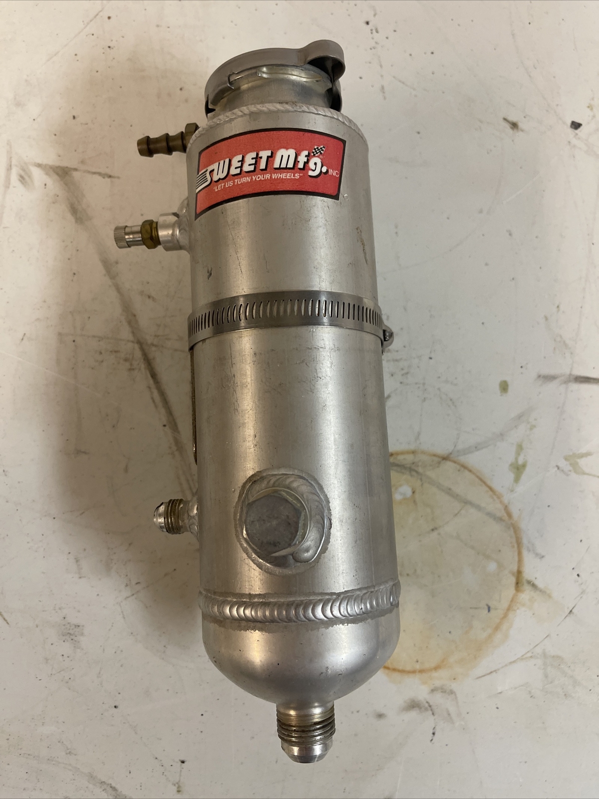 Sweet aluminum overflow tank pressurized for radiator over flow can eBay