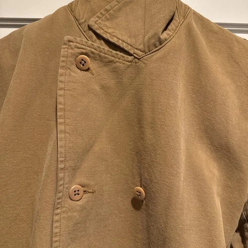 45R Mens Garment Dyed Double Breast Chore Jacket Hopsack Canvas Made in Japan L image 4