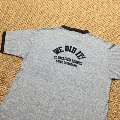 Vintage Sportswear Shirt Mens M/L Blue Ringer 1983 80s Rodeo California
