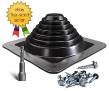 3 Metal Roof Pipe Flashing, Metal Roofing Pipe Boot Kit, High Temp Silicone Vent