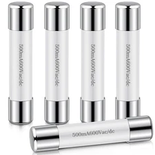 Relaxweex 5 Pcs Ceramic Fast Fuses for Multimeters 600V Ceramic Fuse for use ...