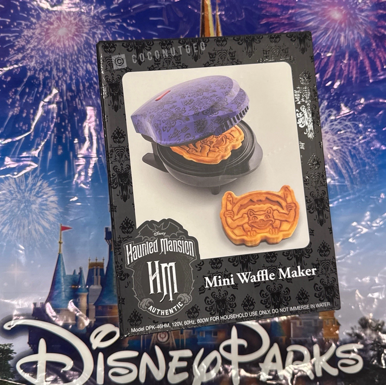 Disney World Parks The Haunted Mansion Wallpaper Gargoyle Mini Waffle Maker New