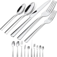 45-Piece Flatware Sets, Silverware Set for 8, Durable Stainless Steel Tableware 